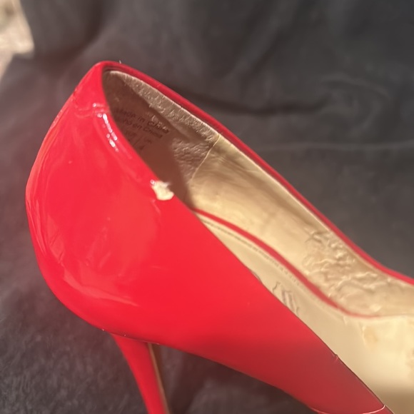 Aldo Red Patent Leather Platform Stiletto Heels - Picture 6 of 6